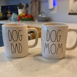 Rae Dunn Dog Dad and Dog Mom Mugs